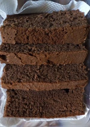 A picture of Banana chocolate cake baked in a mawe tatu #myvalentinesrecipe#.