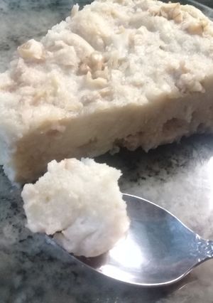 Una foto de Budín de pan con nueces