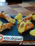 Finger Food - Pineapple Cannoli with White Chocolate Pastry Cream and Bronte Pistachios
