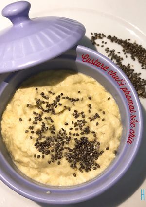 Hình của món Custard chuối phomai.