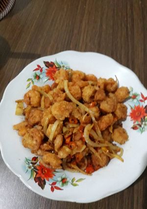 Foto resep Udang goreng tabur rawit merah