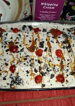 A picture of Chocolate Tress leches Cake.