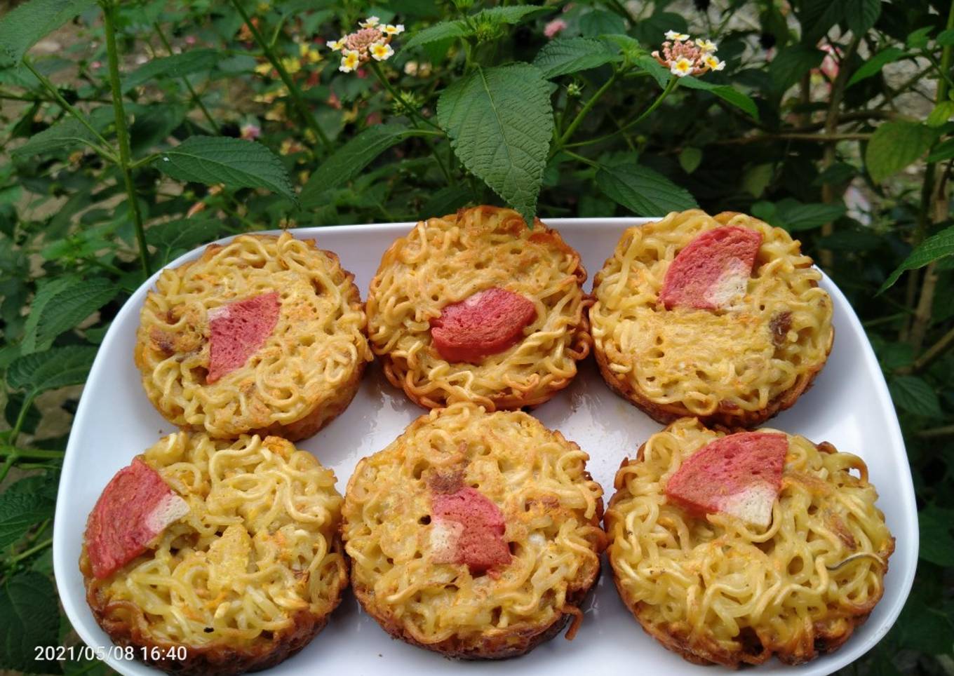 Omelet mie telor bebek