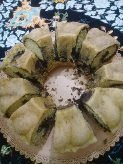 عکسی از دستور کیک دو رنگ نداپز