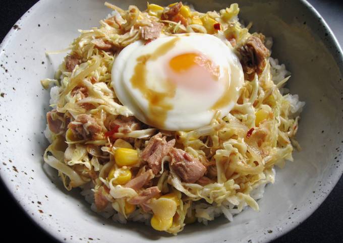 Tuna & Cabbage Salad Rice Bowl