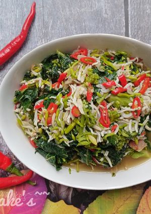 Foto resep Tumis daun pepaya teri medan