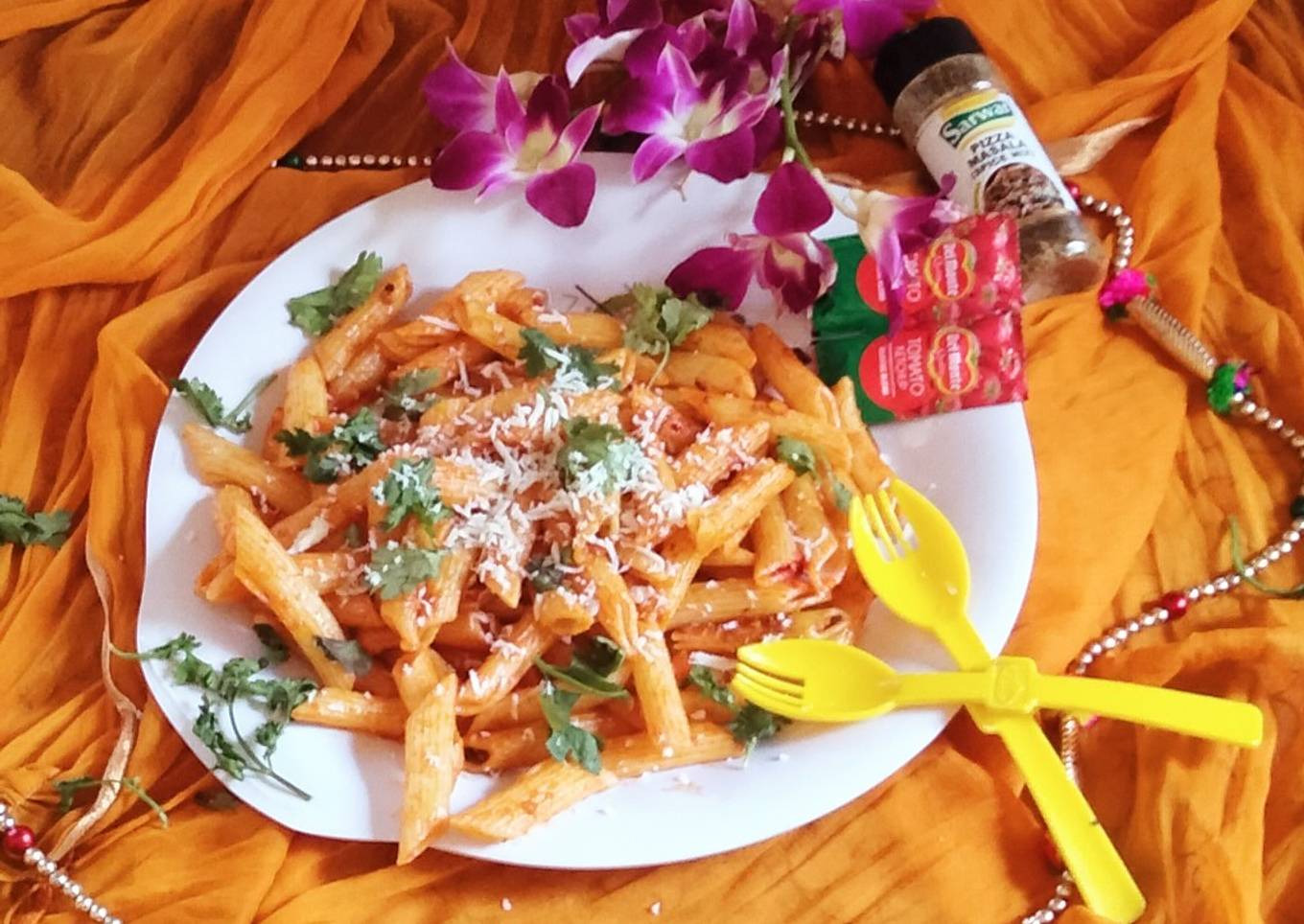 Red sauce pasta Indian way