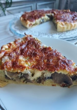 Une photo de Tarte salée pommes de terre et champignons