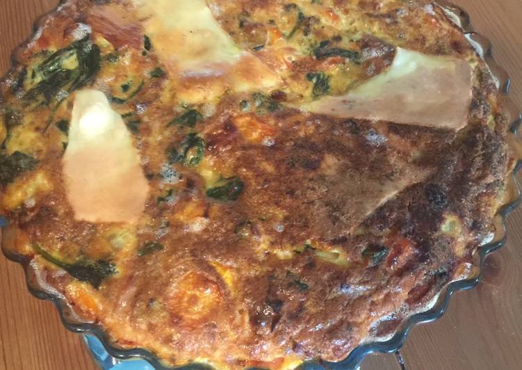 Quiche de frango e legumes sem base 🤤