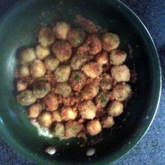 Katies pan fried brussel sprouts A picture of Katies pan fried brussel sprouts.