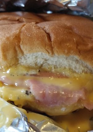 A picture of Tailgate Ham & Cheese Sandwiches.