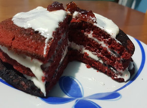 Una foto de Hotcakes de pastel