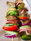Brochetas de res