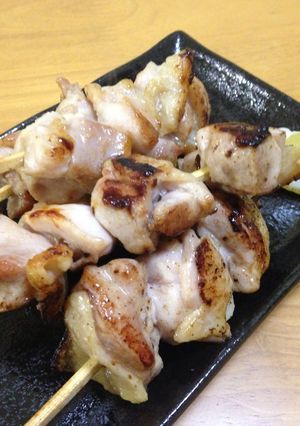 A picture of Salted Grilled Chicken Yakitori.