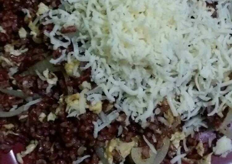 Cara Termudah Menyiapkan Nasi goreng beras merah Super Enak