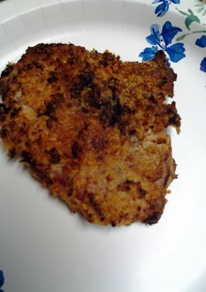 A picture of Oven fried yogurt porkchops.