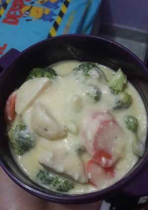 Foto resep Capcay sayur saos susu keju