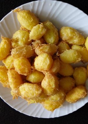 A picture of Fried potatoes#festivecontest Kakamega.