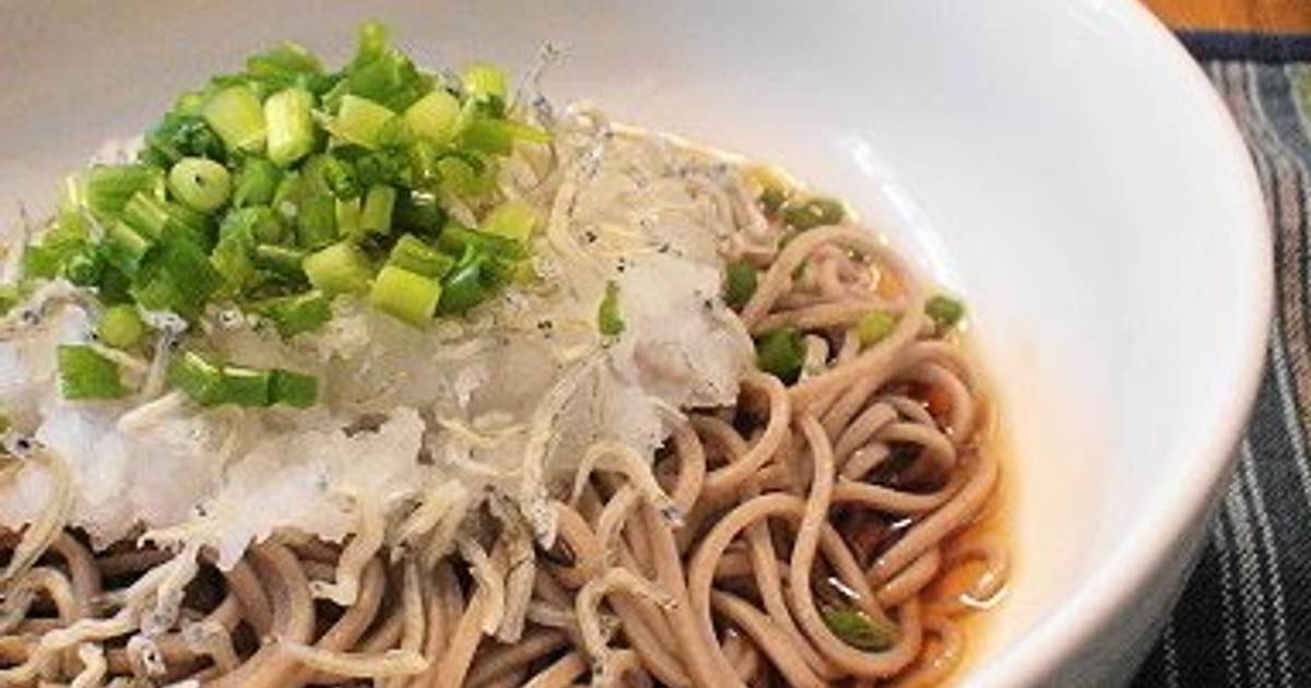 Soba Noodles with Chirimen Jako and Grated Daikon Radish Recipe by