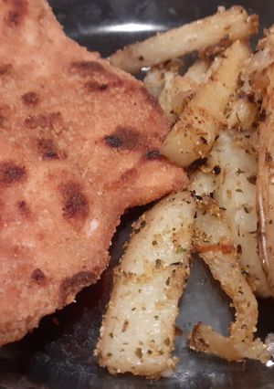 Una foto de Milanesa de pollo(suprema) riquísimas!!