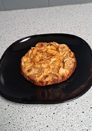 Une photo de Gateau léger aux pommes et flocon d'avoine