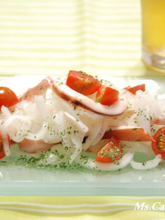 A picture of Marinated Sweet Onion and Squid.