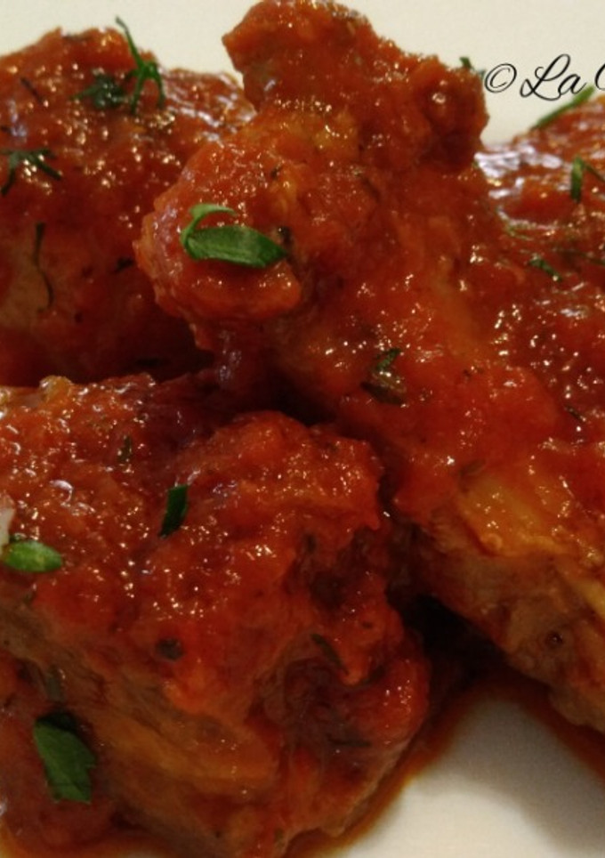 Una foto de Costillas de cerdo al brandy