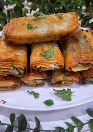 عکسی از دستور اسپرینگ رول اسفناج 😋