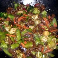 A picture of Beef stir fry.