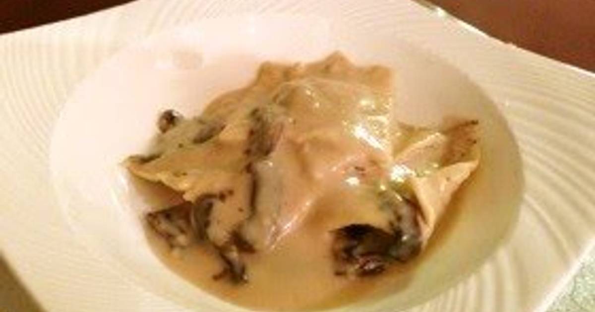 Porcini Mushroom Ravioli in Soy Milk Sauce Recipe by cookpad.japan