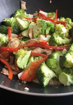 Una foto de Vegetales al wok