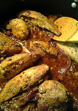 A picture of spice chicken.