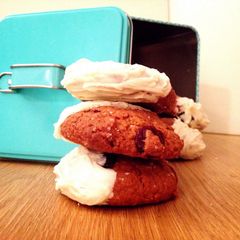 A picture of cranberry and white chocolate oaty biscuits.