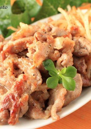 A picture of Our Family's Simple Pan-Fried Pork with Ginger.