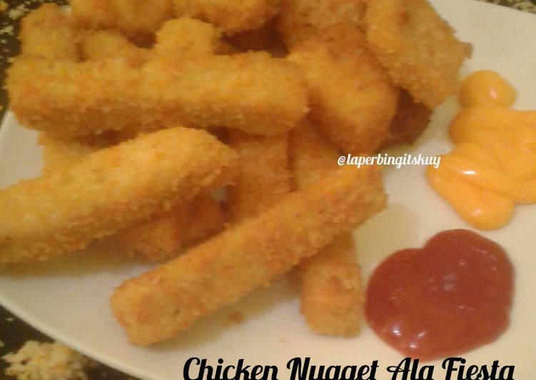 Chicken Nugget Ala Fiesta tanpa roti tawar empuk dan endulll
