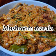 A picture of Mushroom masala recipe.