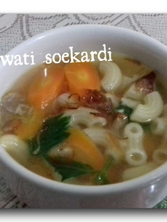 Foto resep Sop makaroni wortel