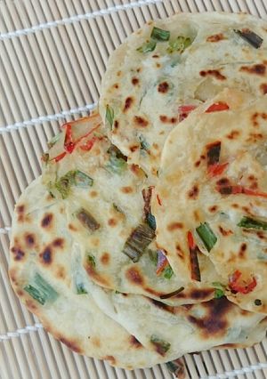 A picture of Scallion Vegan Pancake.