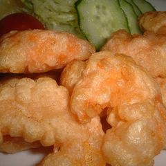 Small Prawn Fritters with an Egg White A picture of Small Prawn Fritters with an Egg White.