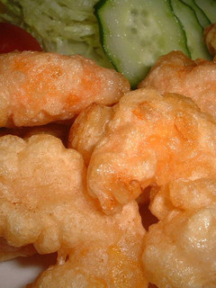 A picture of Small Prawn Fritters with an Egg White.