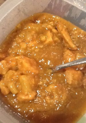 A picture of Coconut Pear Curry with Chicken.