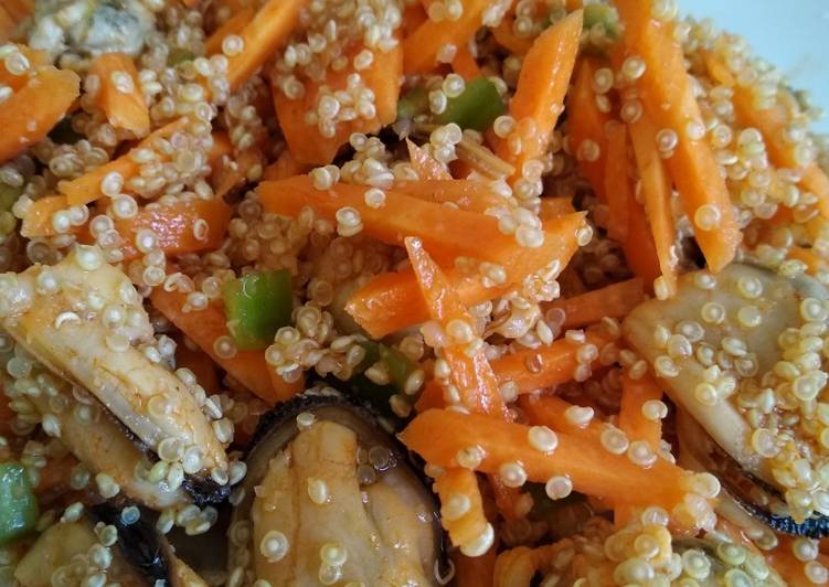 Ensalada de quinoa y mejillones