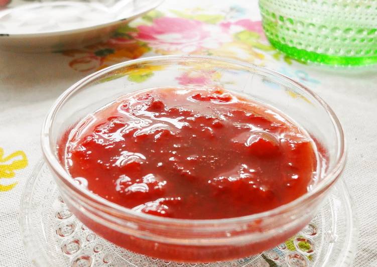 Recipe of Quick Easy Microwaved Strawberry Sauce