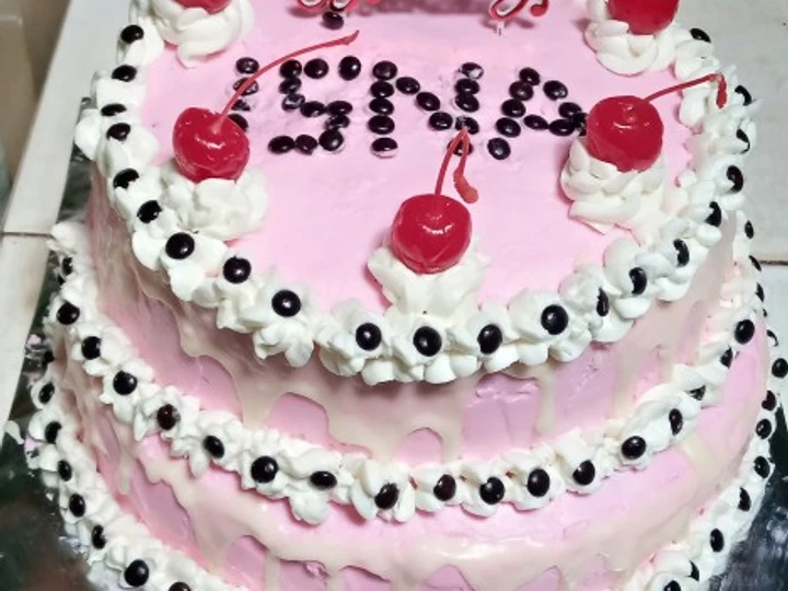 Cara Simple Membuat Resep  Kue Ulang Tahun 2 tingkat Sederhana yang Enak Banget, Lezat