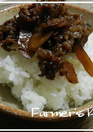 A picture of Simmered Beef and Burdock Root (Shigure-ni).