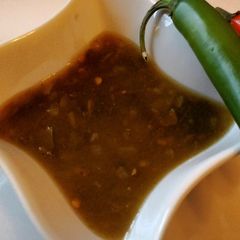A picture of Serrano Tomatillo Salsa.