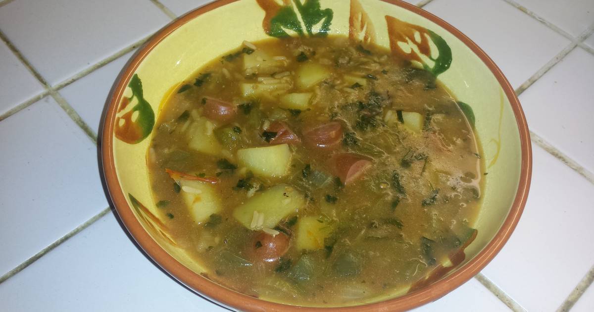 Rice and Potato Soup Recipe by Andrea Cookpad