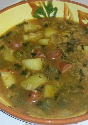 A picture of Rice and Potato Soup.