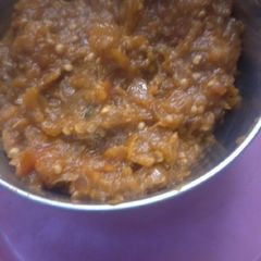 A picture of Baingan ka bharta.