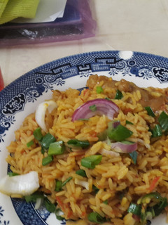 A picture of African Palm oil Jollof rice.